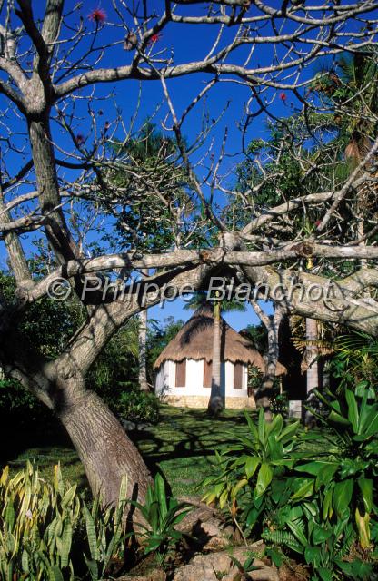 mexique 28.JPG - Maison traditionnelleYucatan, Mexique